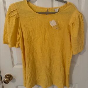 Cato Yellow Textured Blouse